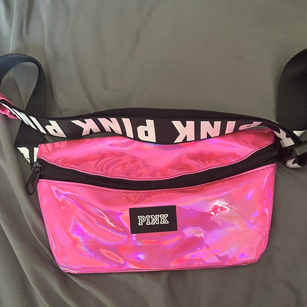 PINK Victoria's Secret Shiny Pink Crossbody Bag